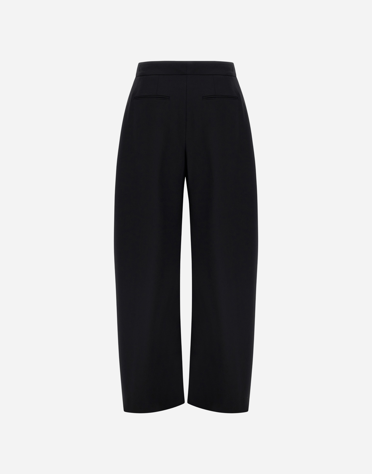 Herno Palazzo Trousers In Fluid Wool In Black