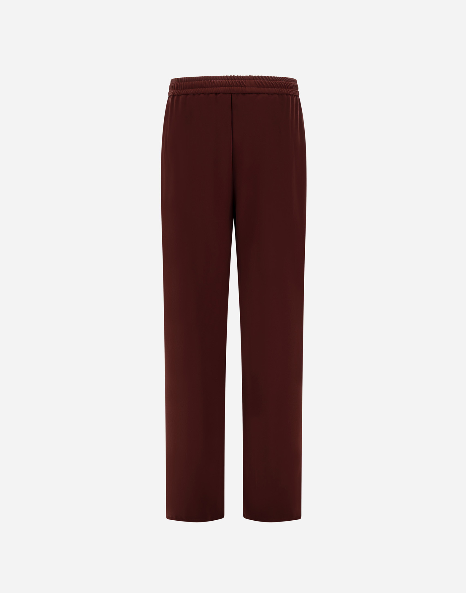 Herno Trousers In Matt Crepe Satin In Burgundy