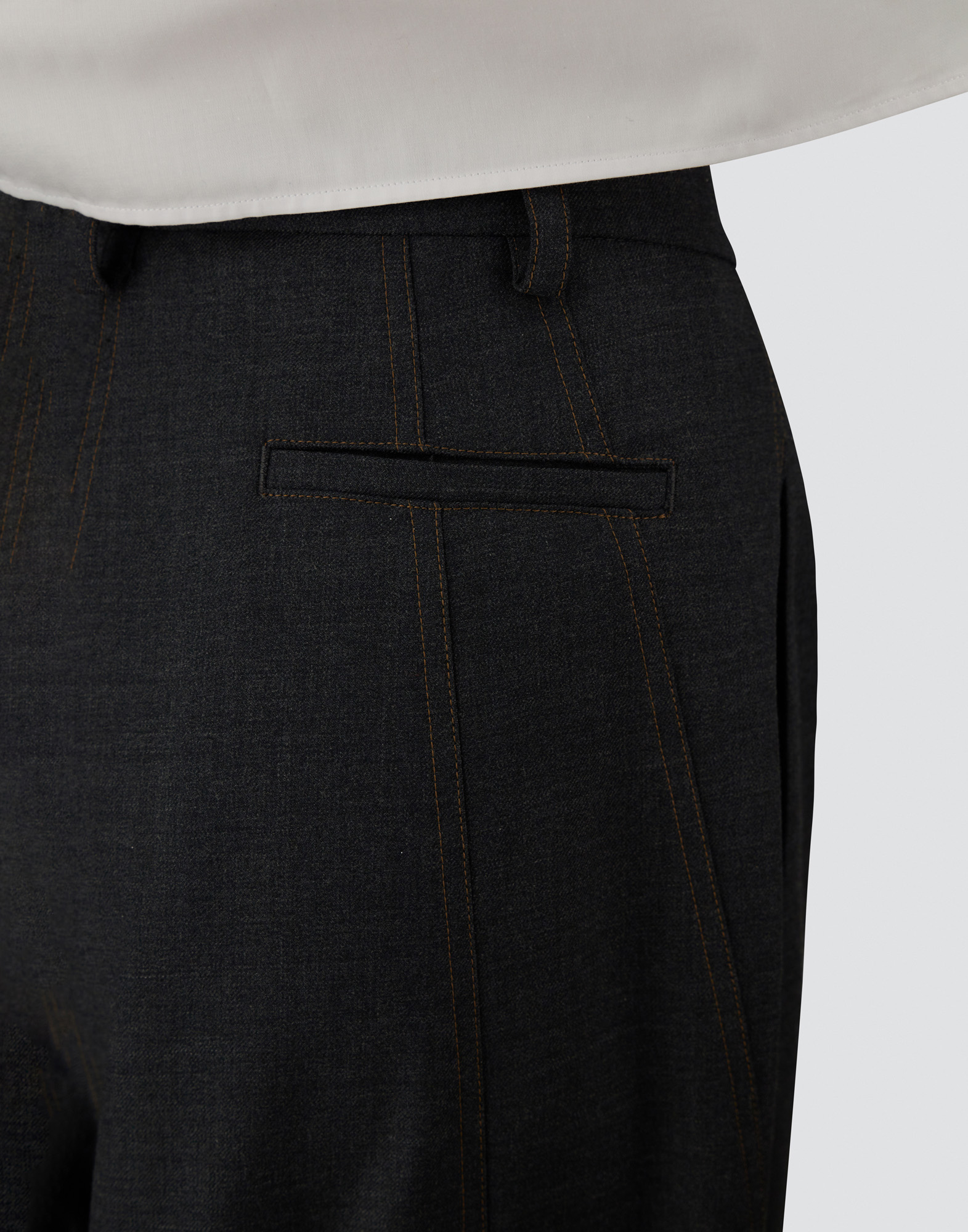Herno Relaxed Trousers In Fluid Wool In Gray