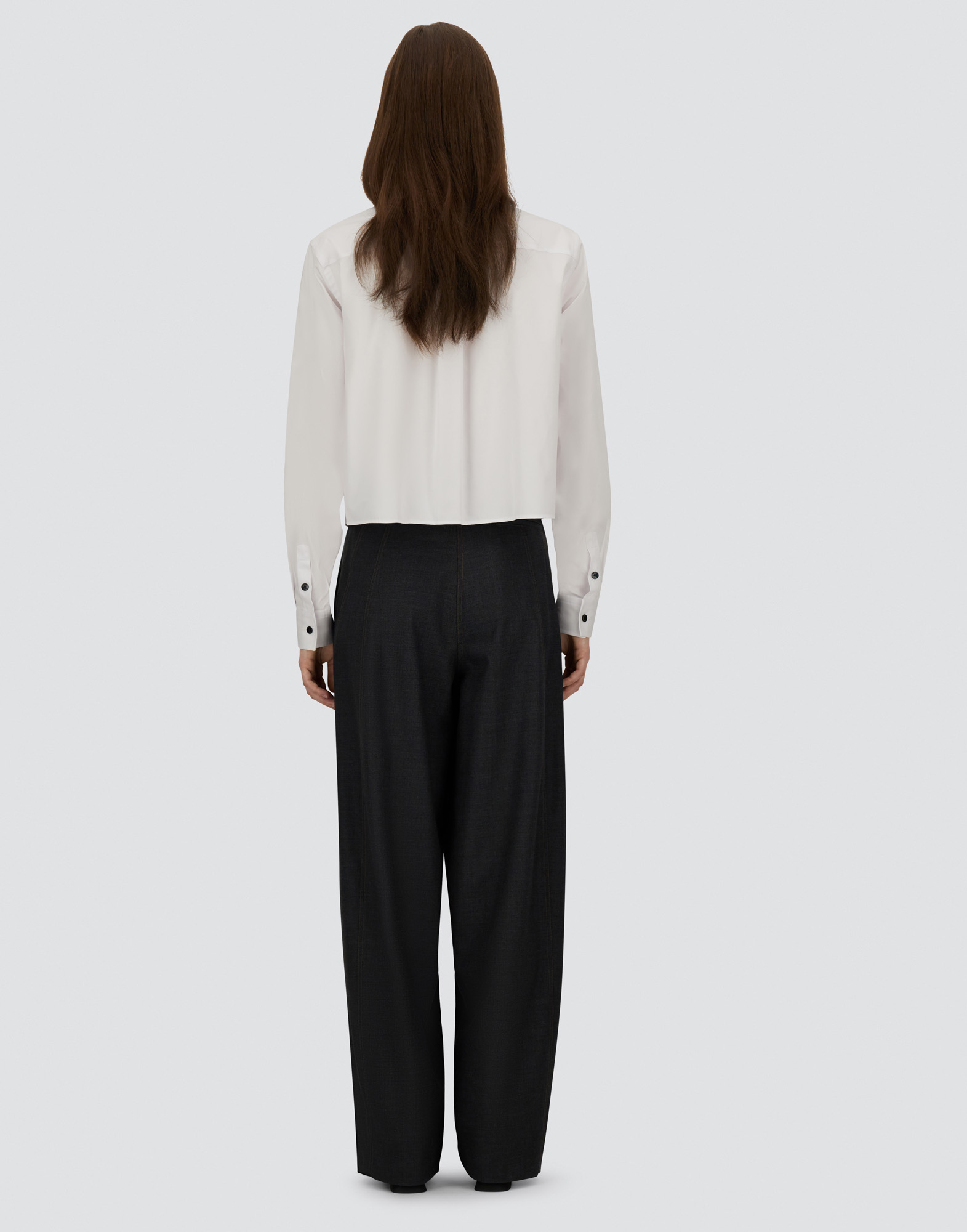 Herno Relaxed Trousers In Fluid Wool In Gray