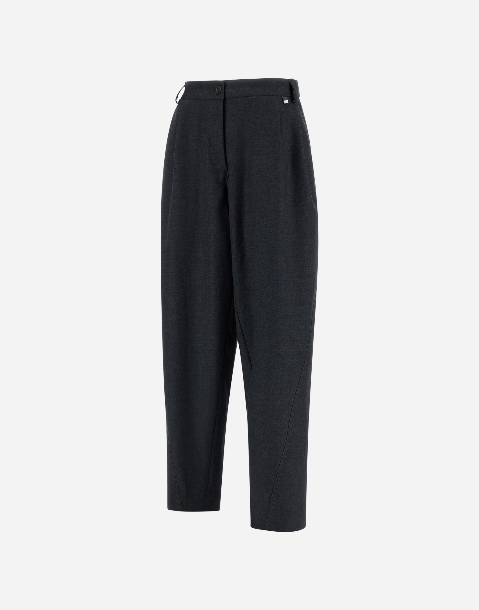 Herno Relaxed Trousers In Fluid Wool In Gray