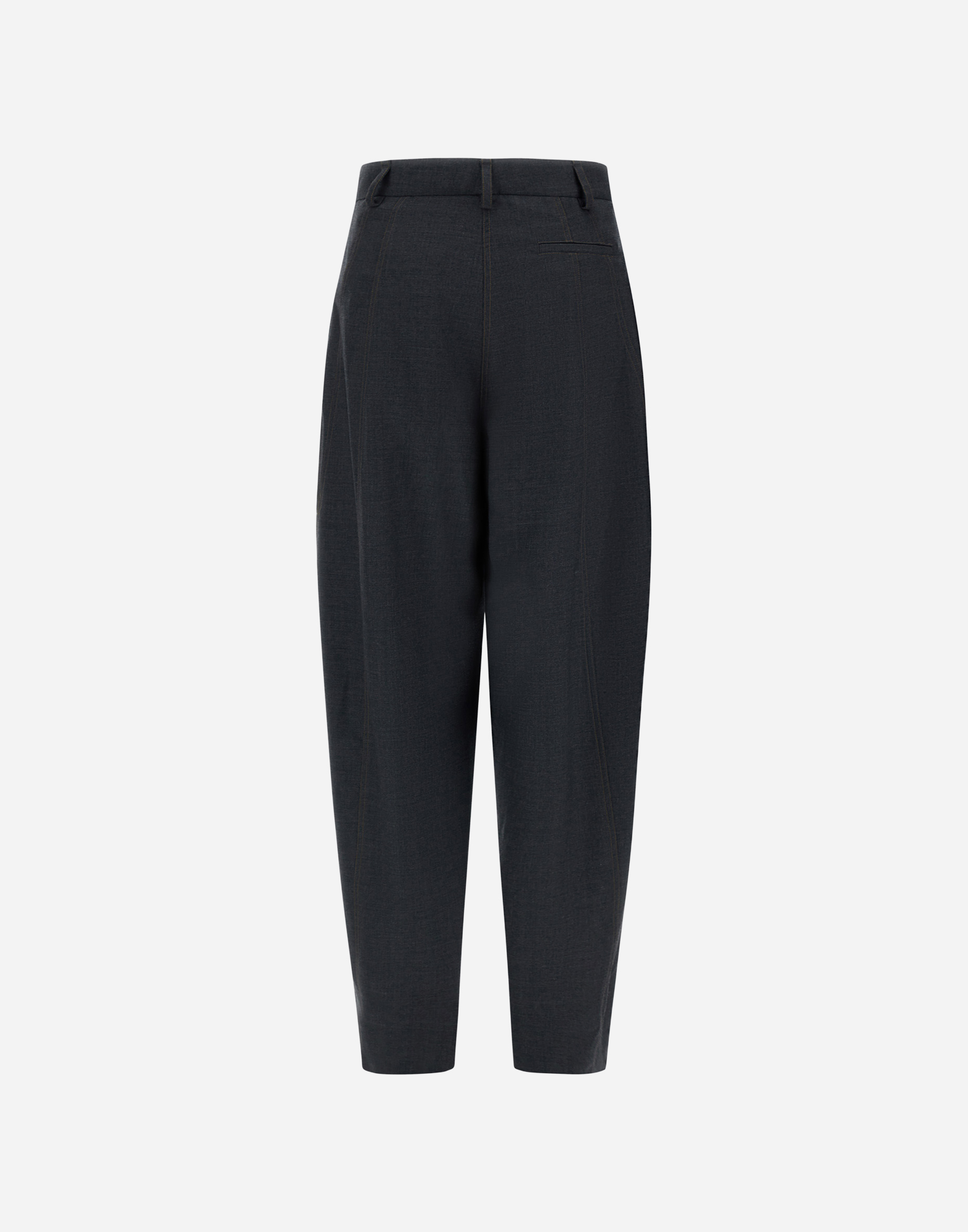 Herno Relaxed Trousers In Fluid Wool In Gray