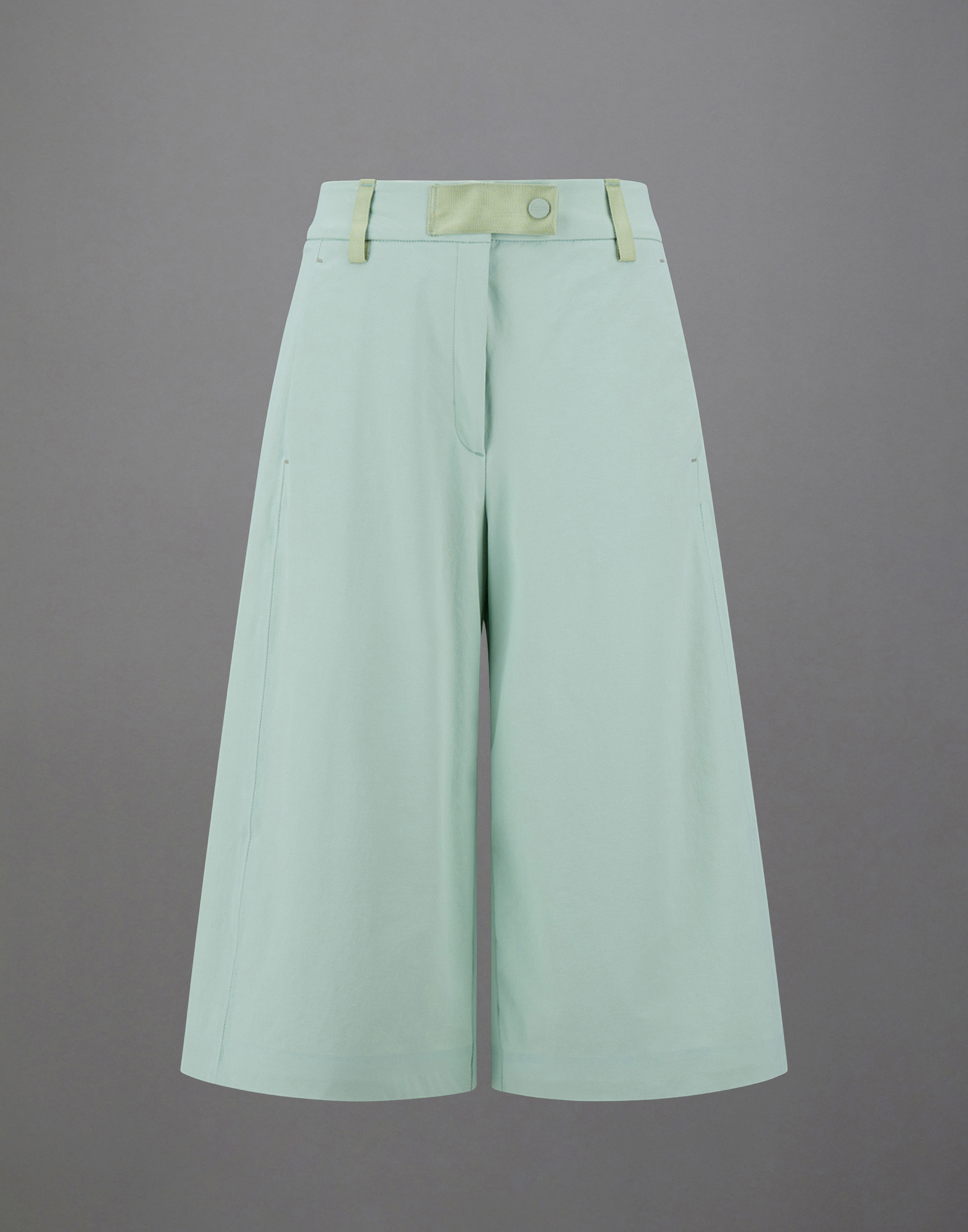 Herno Cropped Laminar Trousers In Comfort Structured In Seafoam Green