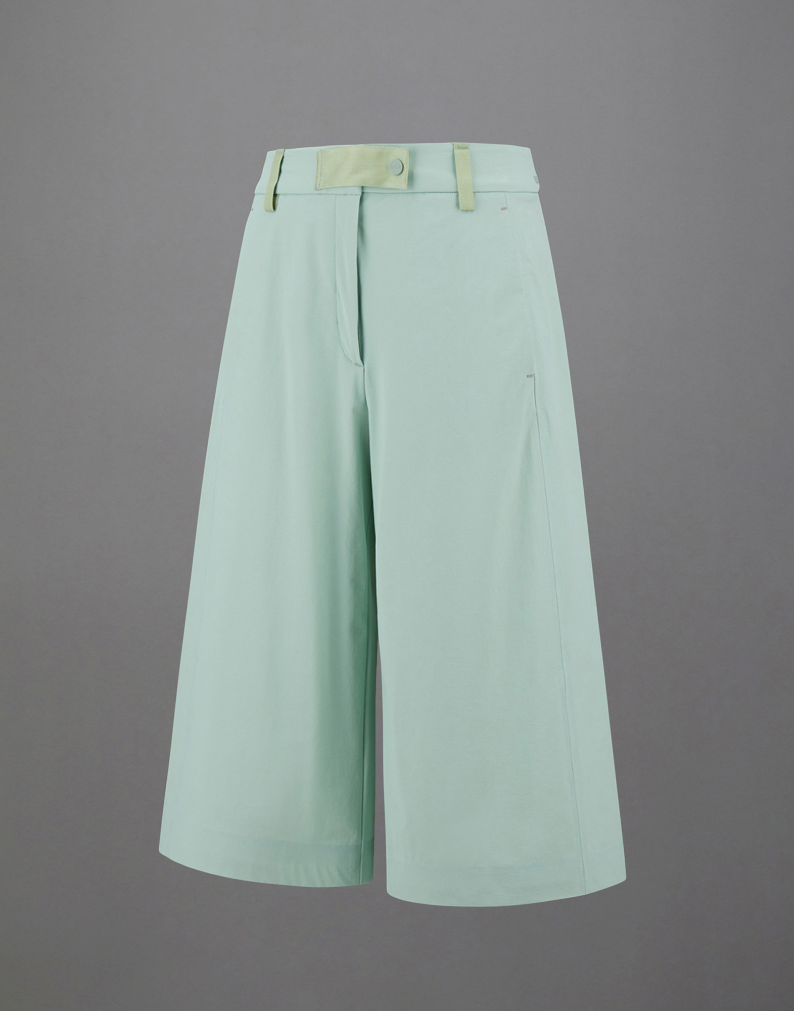 Herno Cropped Laminar Trousers In Comfort Structured In Seafoam Green