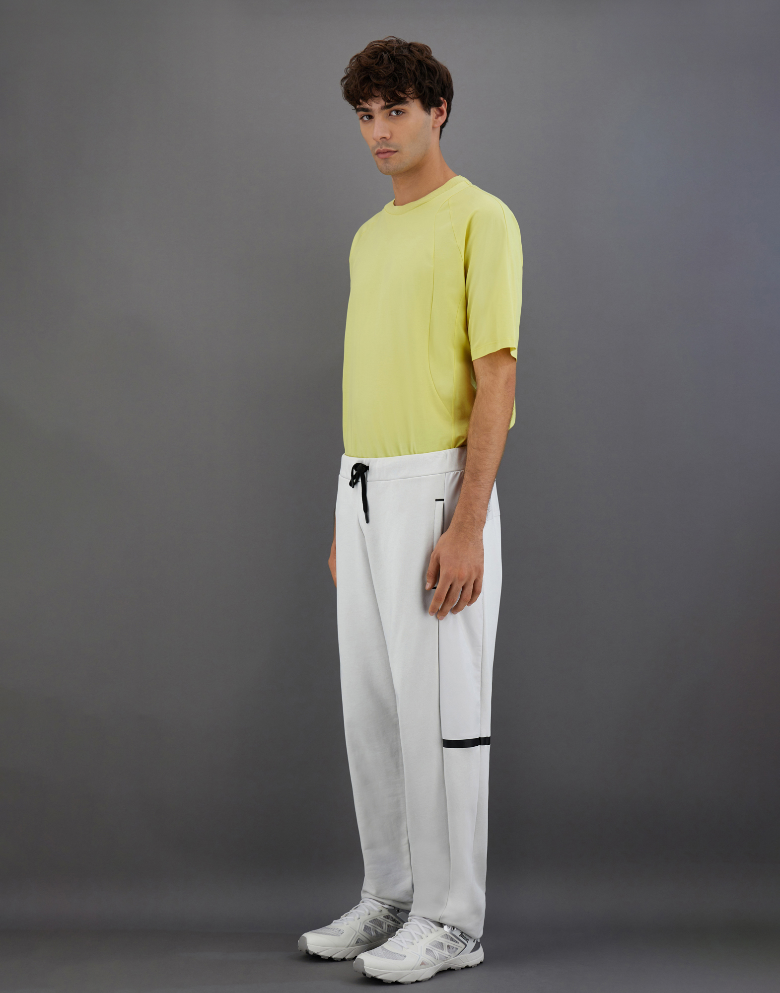 Herno Laminar Trousers In Cotton Sweater In Ice