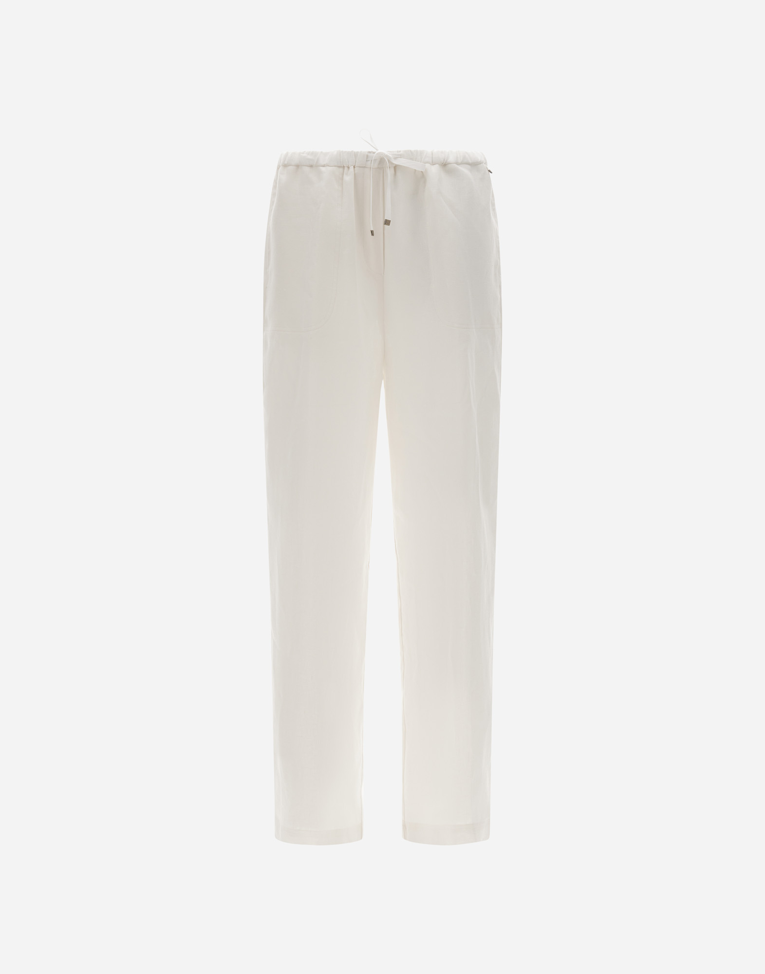 Herno Resort Trousers In New Linen In White