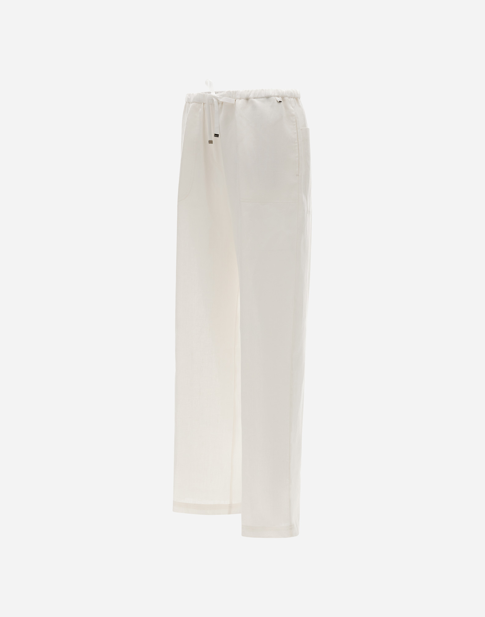 Herno Resort Trousers In New Linen In White