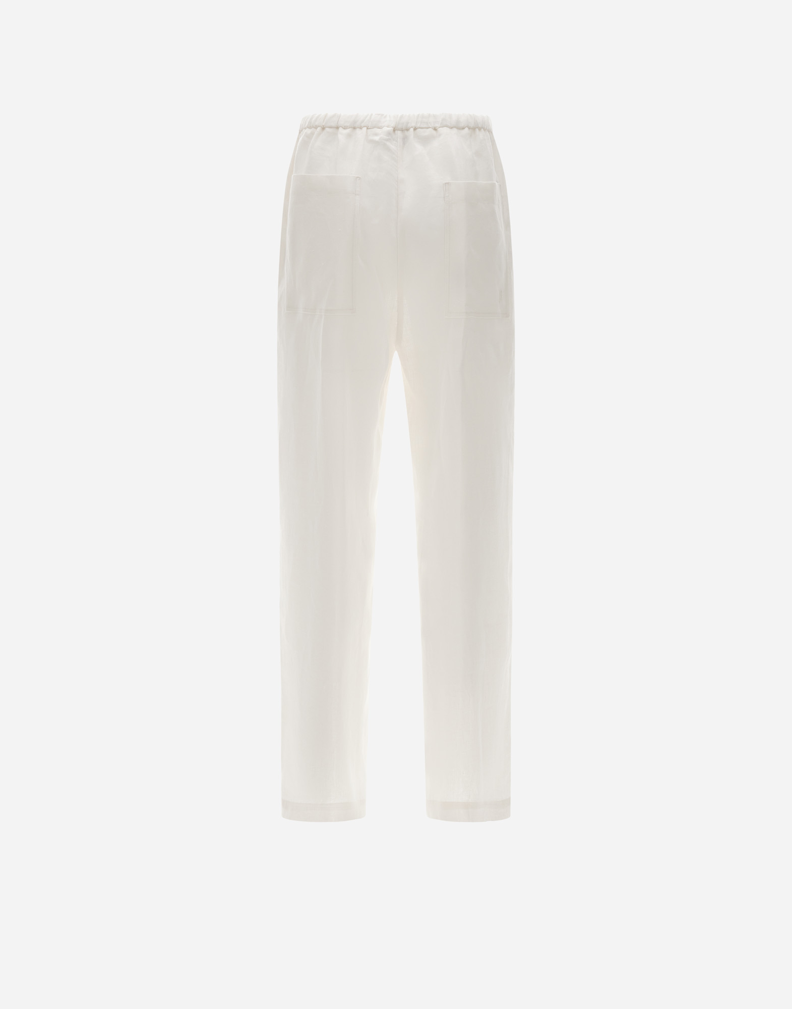 Herno Resort Trousers In New Linen In White