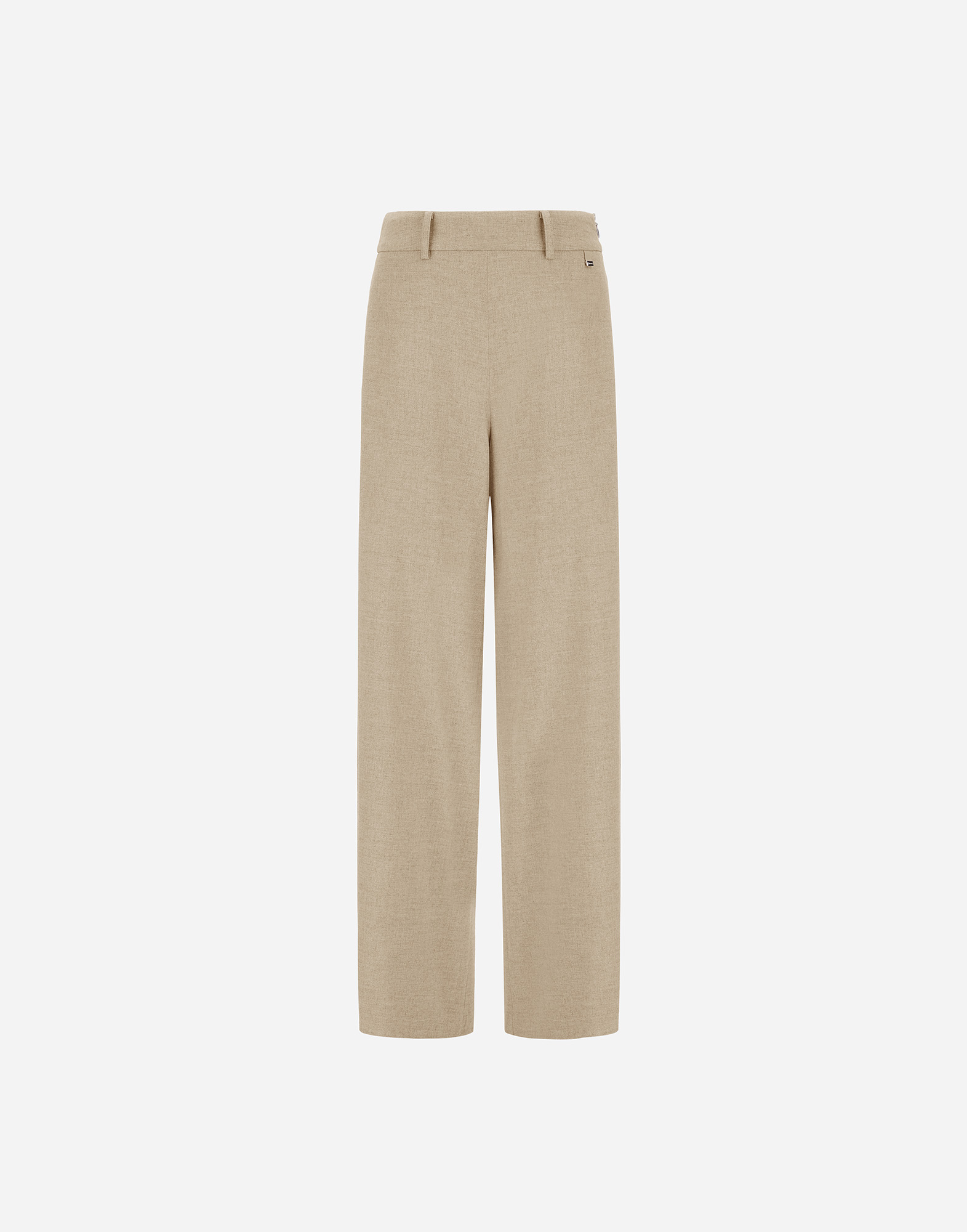 Herno Resort Trousers In Melange Flannel In Neutral