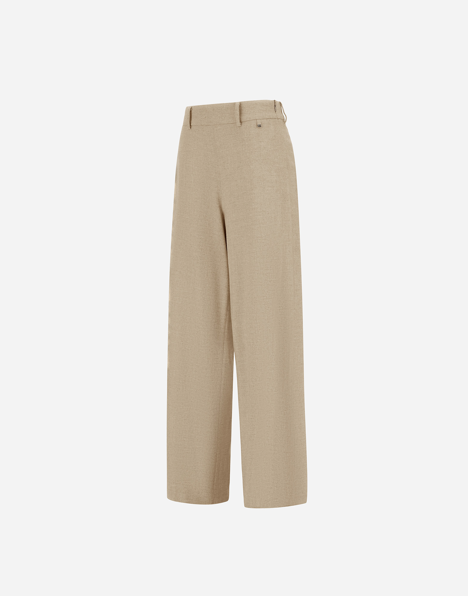 Herno Resort Trousers In Melange Flannel In Neutral