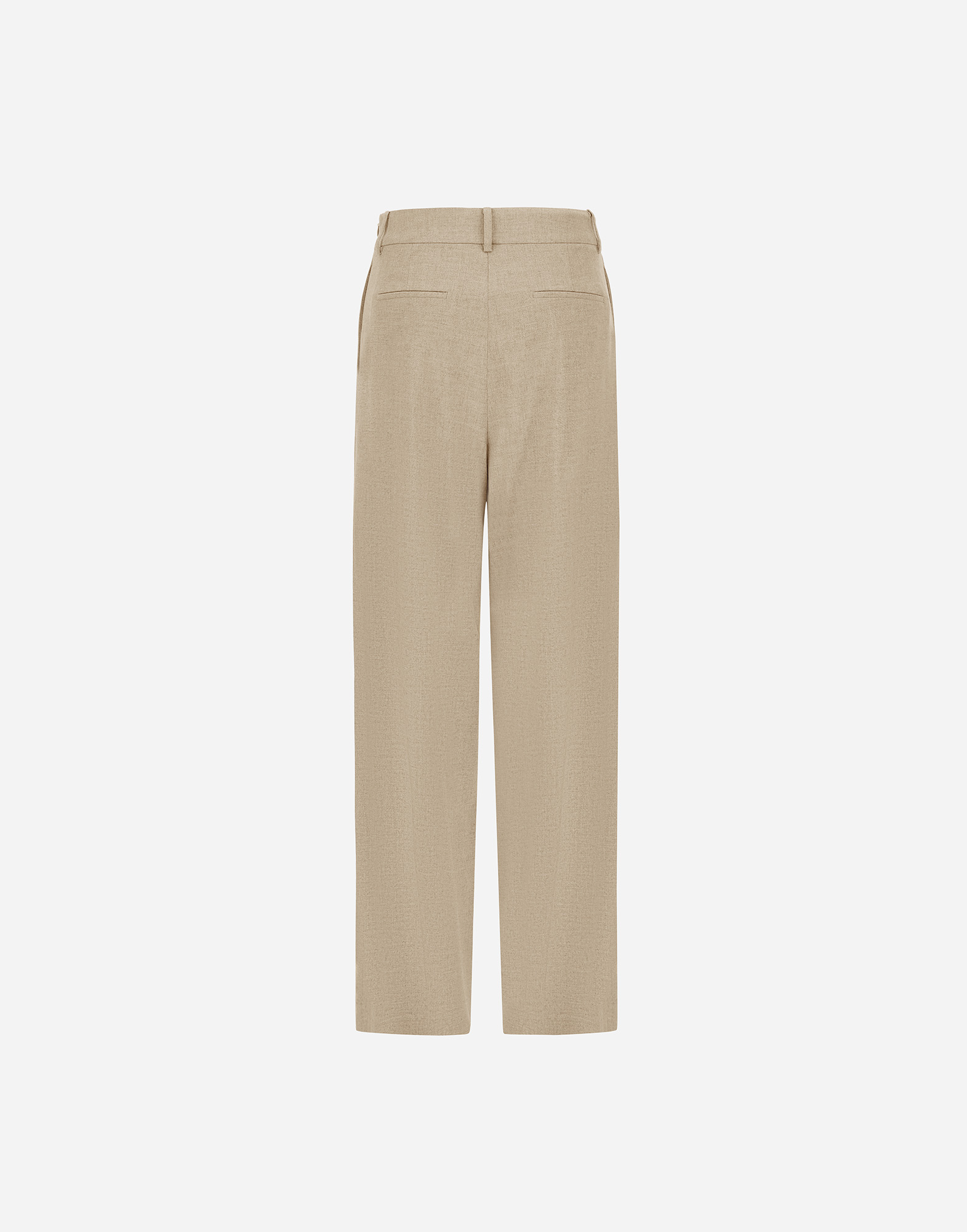 Herno Resort Trousers In Melange Flannel In Neutral