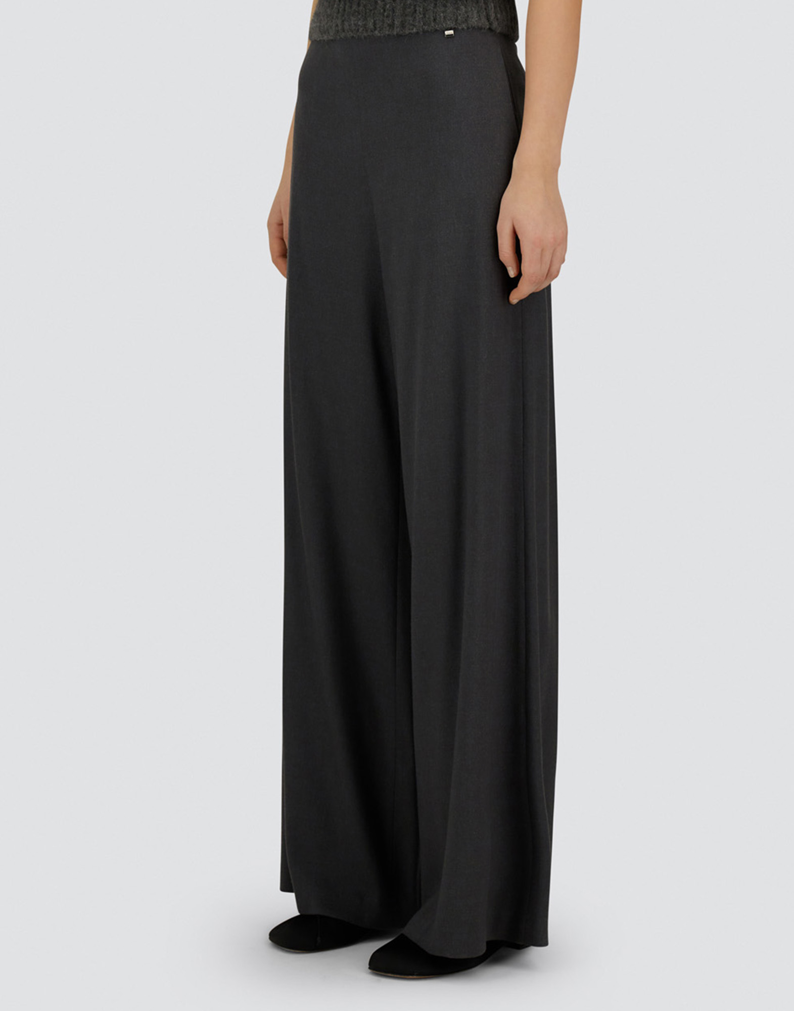 Herno Resort Trousers In Melange Flannel In Blue