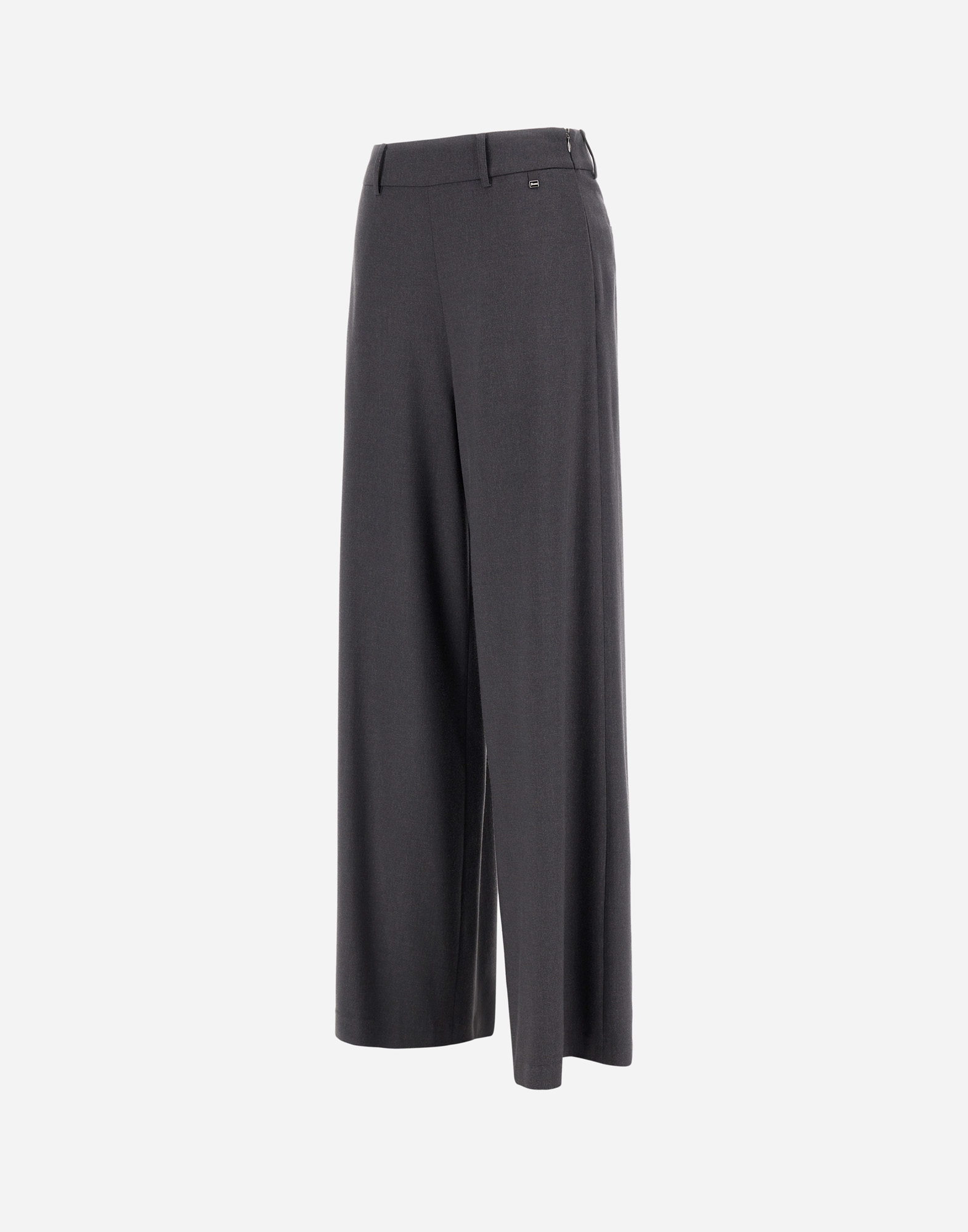 Herno Resort Trousers In Melange Flannel In Blue