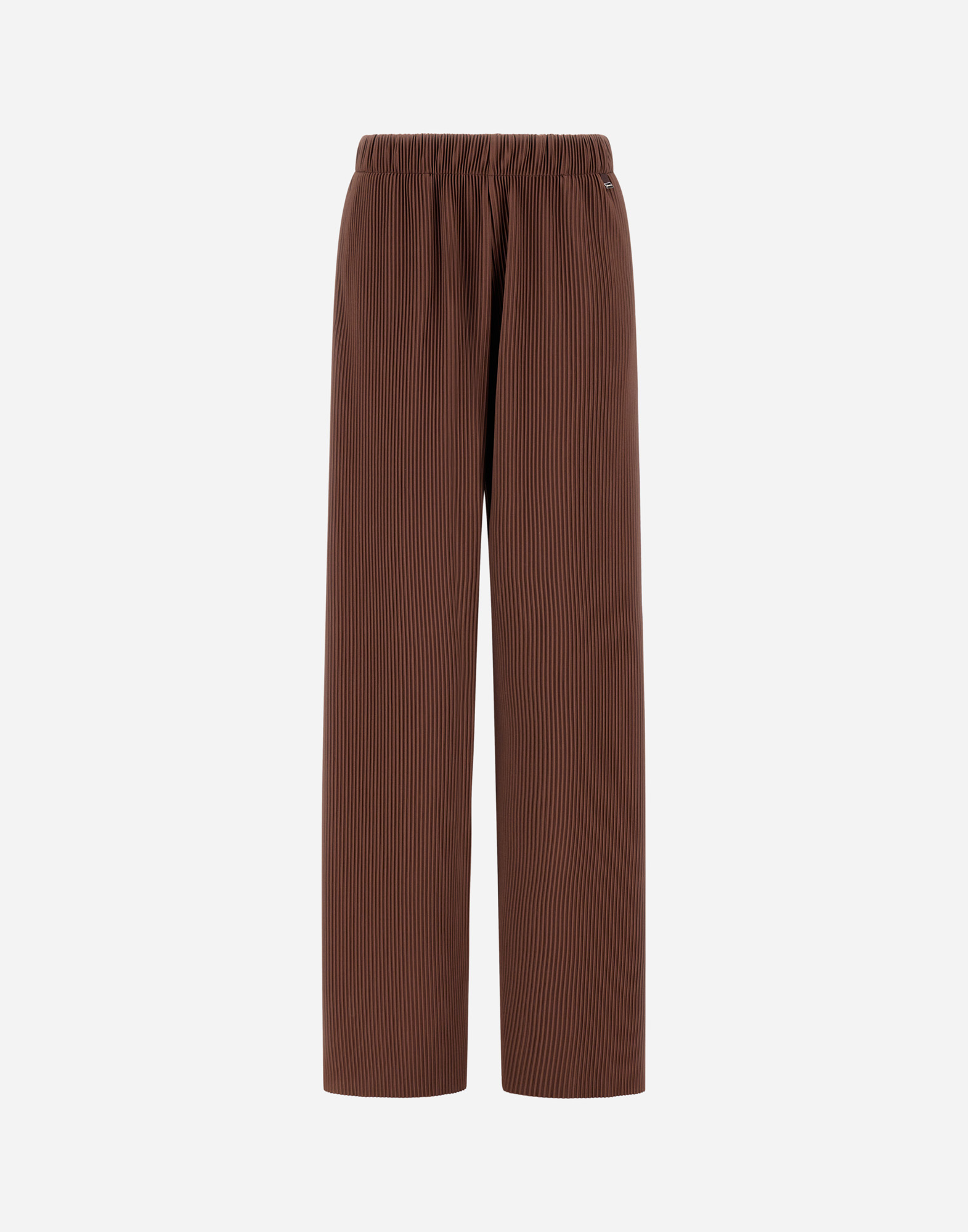 Herno Resort Trousers In Pleated Jersey In Brown