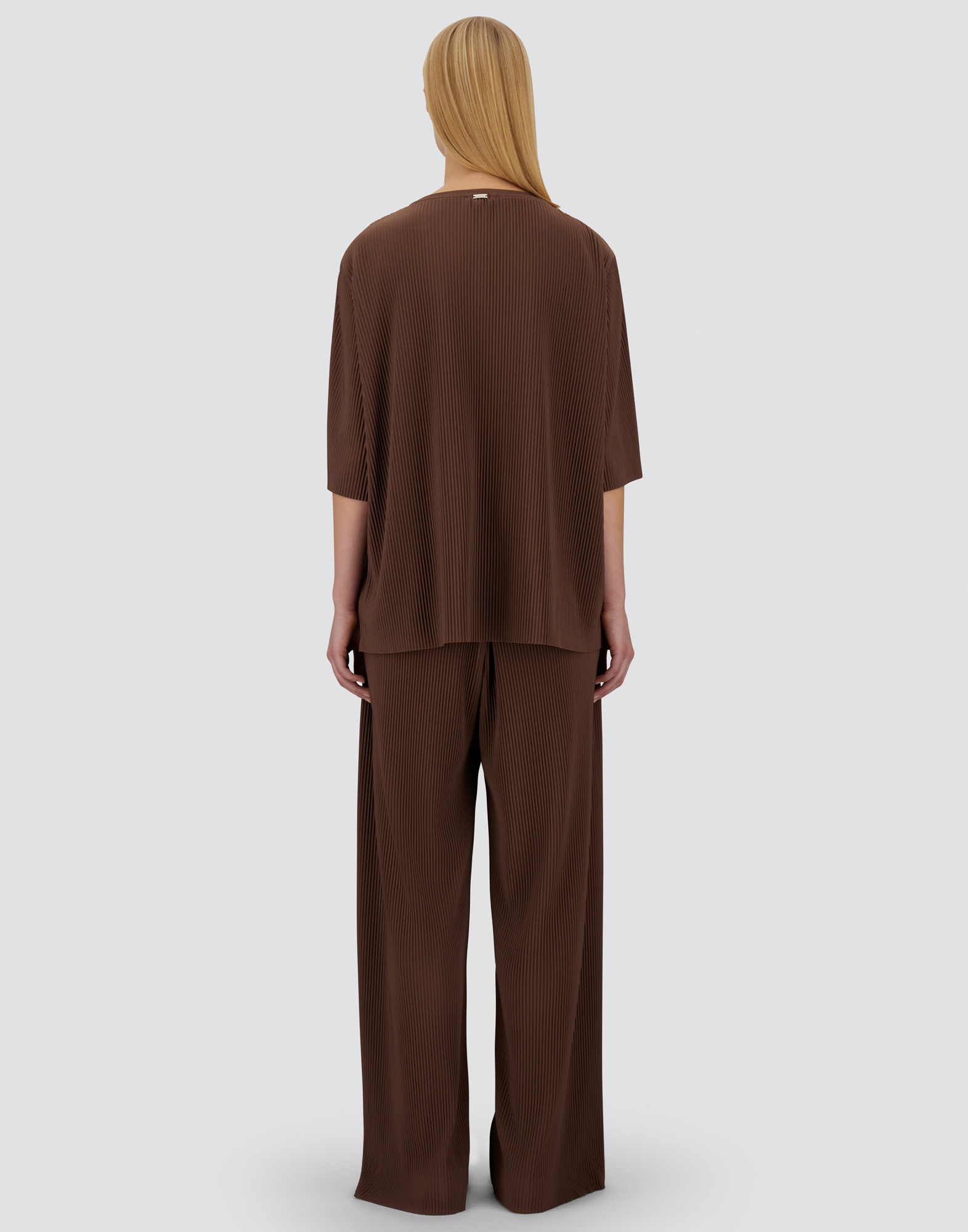 Herno Resort Trousers In Pleated Jersey In Brown