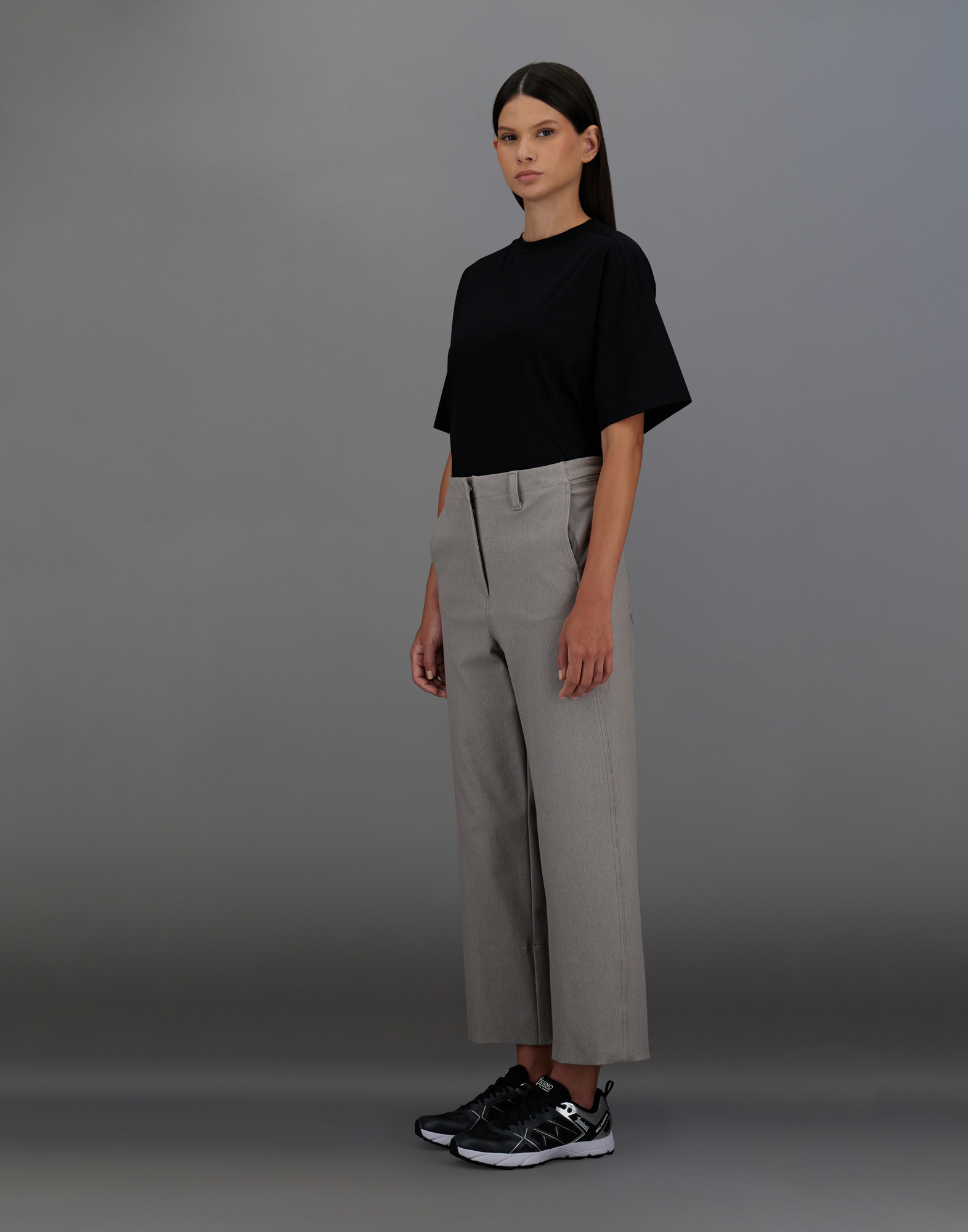 Herno Laminar Trousers In Diagonal-tech Cotton And Extralight Stretch In Grey