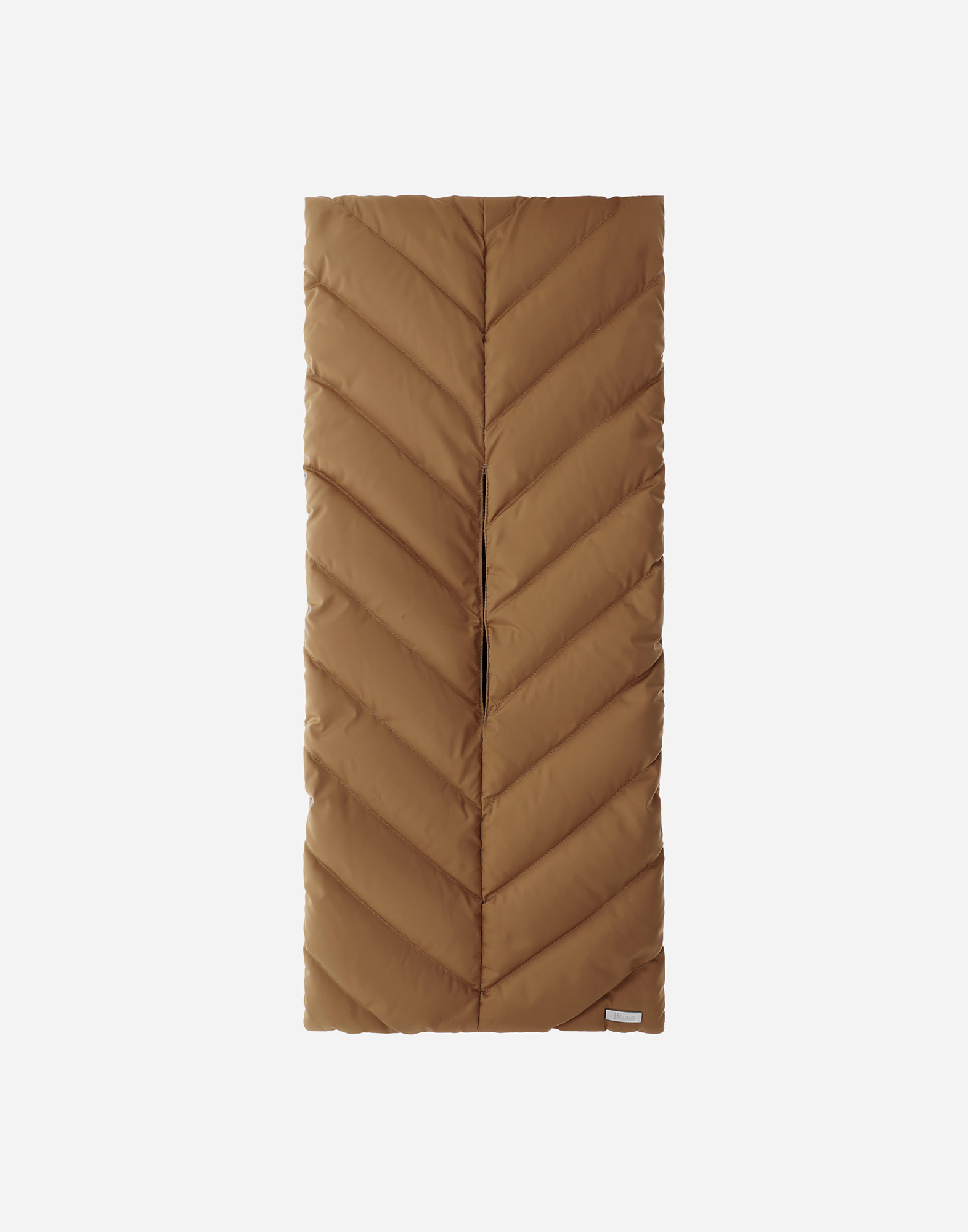 Herno Satin Scarf In Brown