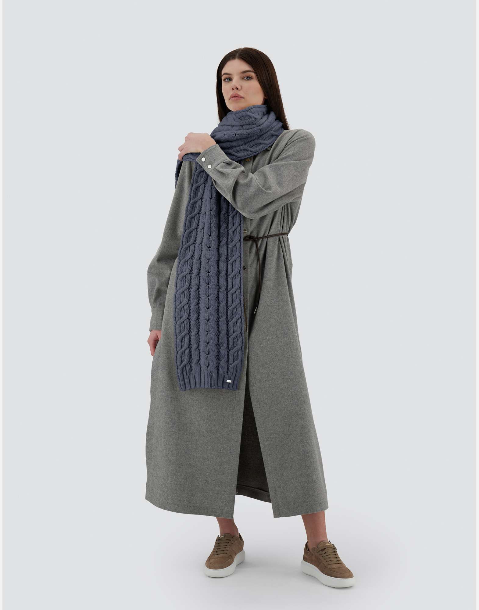 HERNO RESORT SCARF IN INFINITY BRAID 