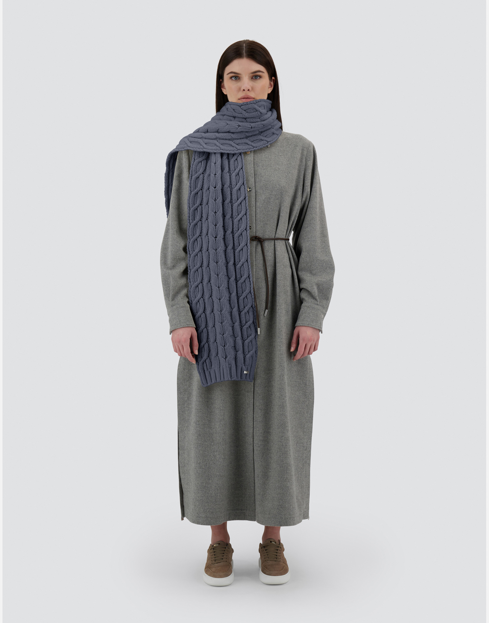 HERNO RESORT SCARF IN INFINITY BRAID 