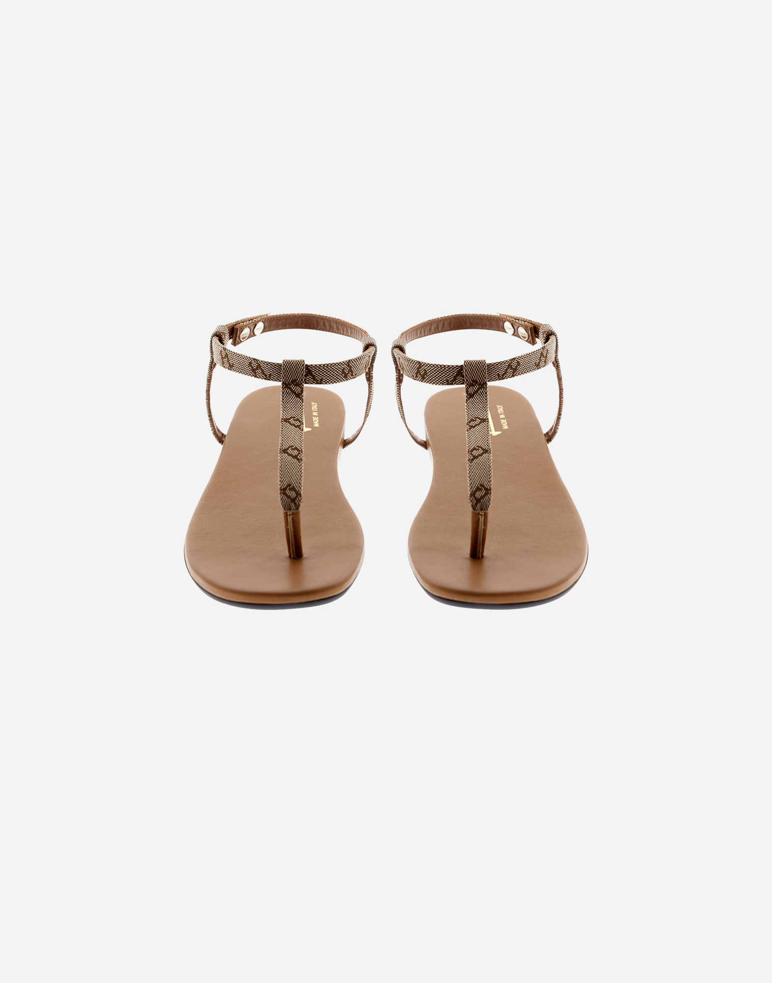 Herno Sandals In Monogram In Camel