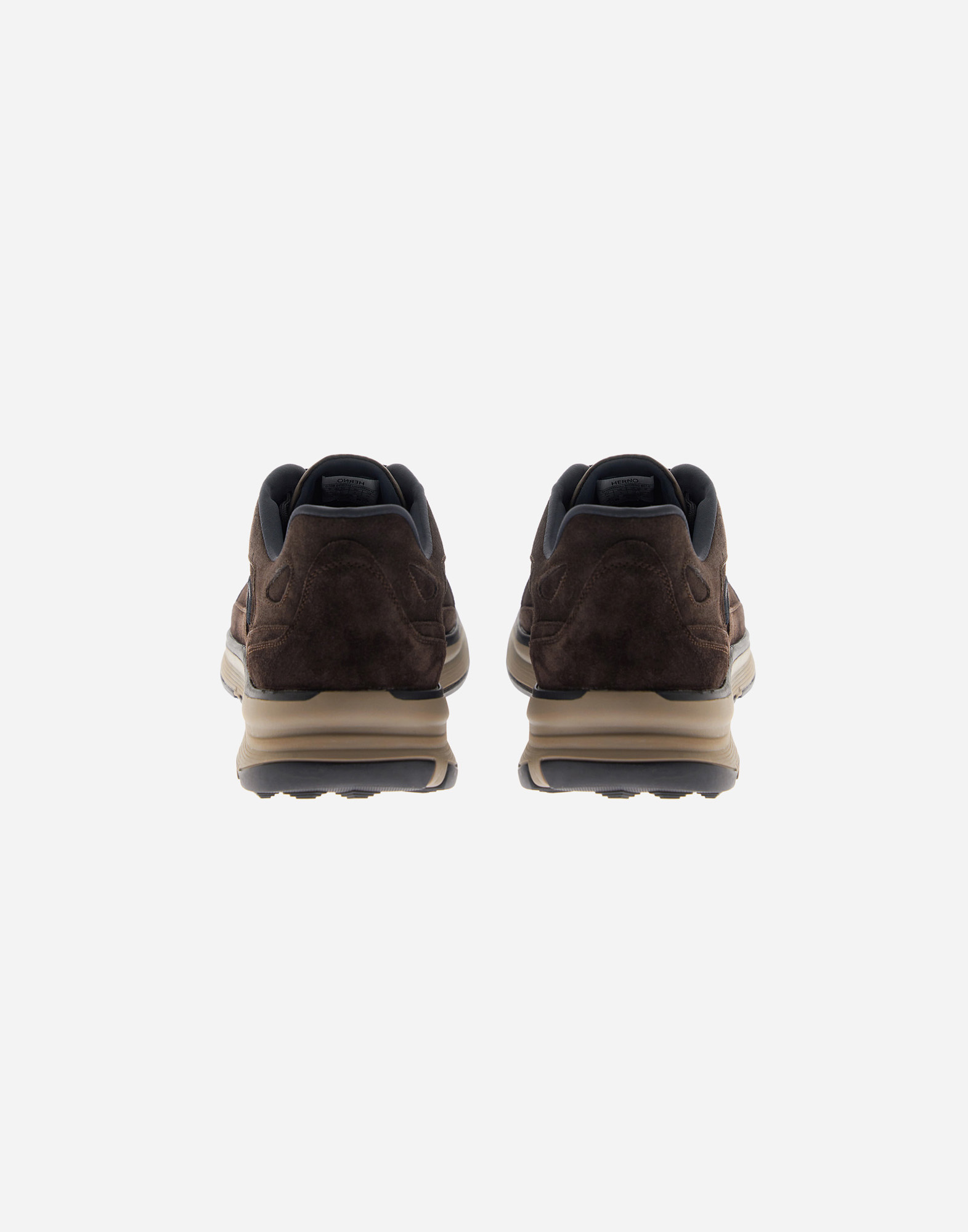 Herno All-suede Running Trainers In Black