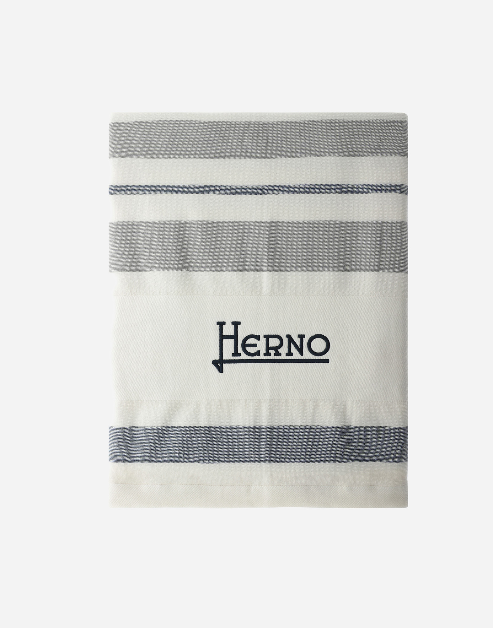 Herno Resort Beach Towel In Jacquard Cotton In Gray