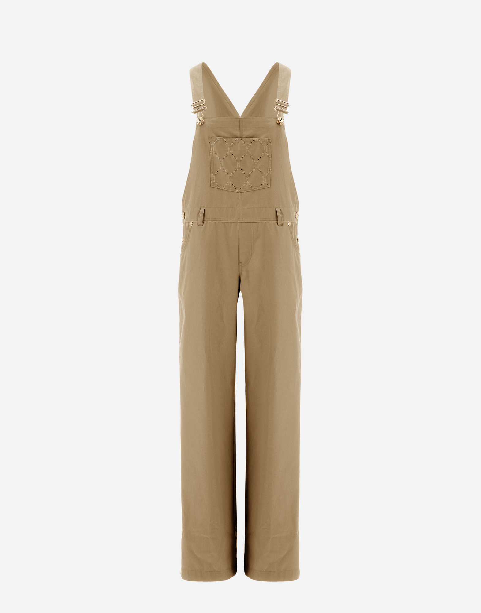Herno Embroidered Delon Dungarees In Sand
