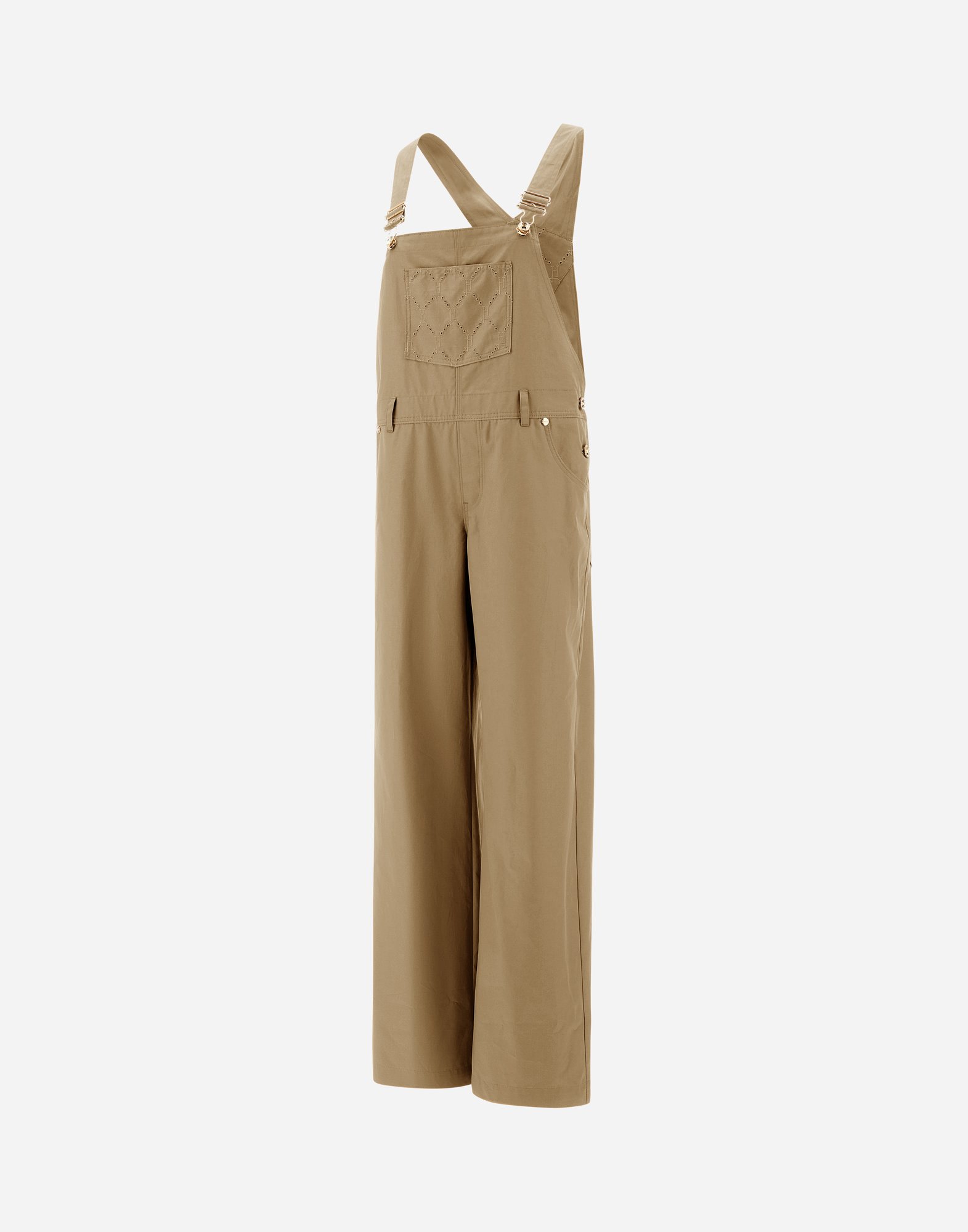 Herno Embroidered Delon Dungarees In Sand