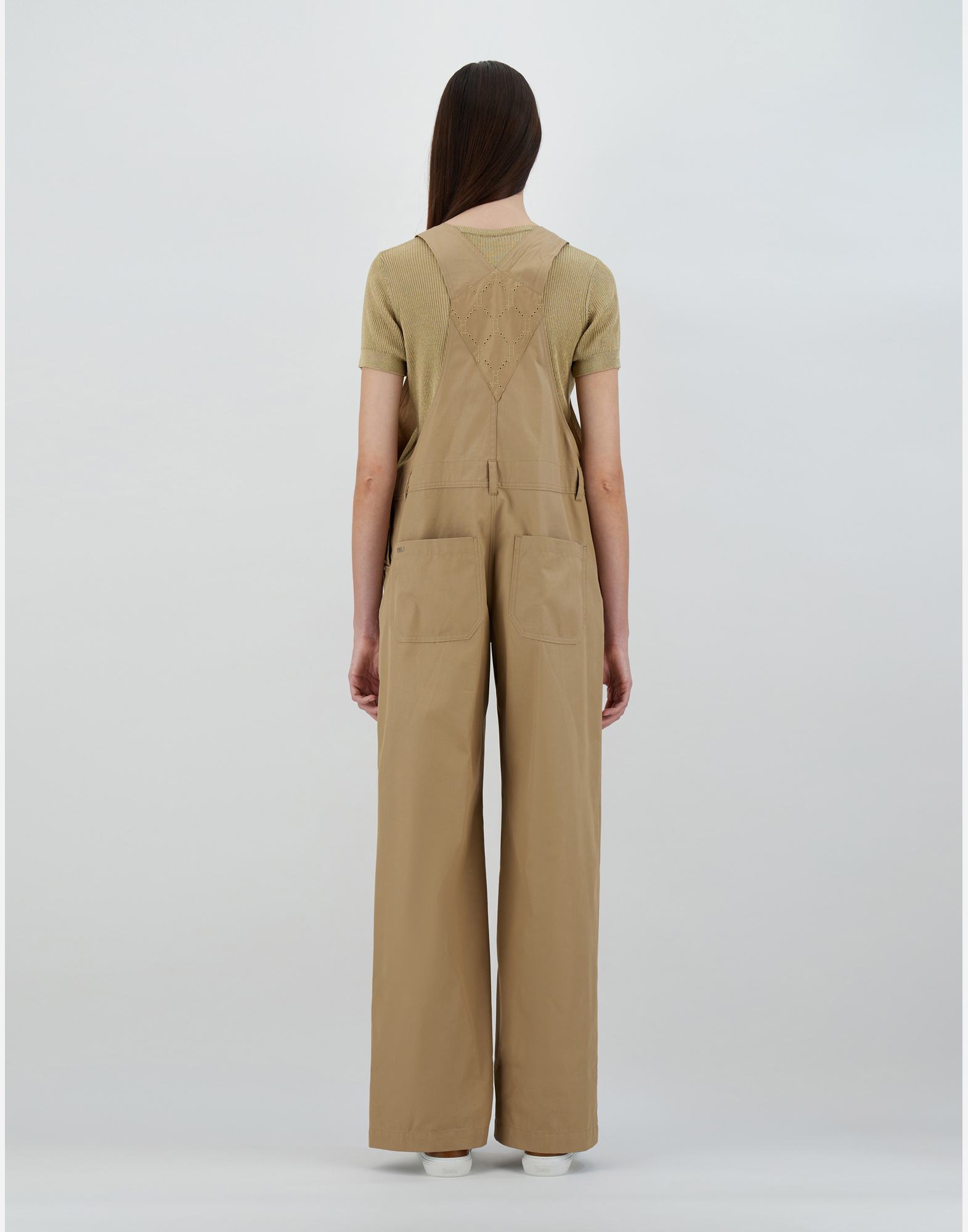 Herno Embroidered Delon Dungarees In Sand