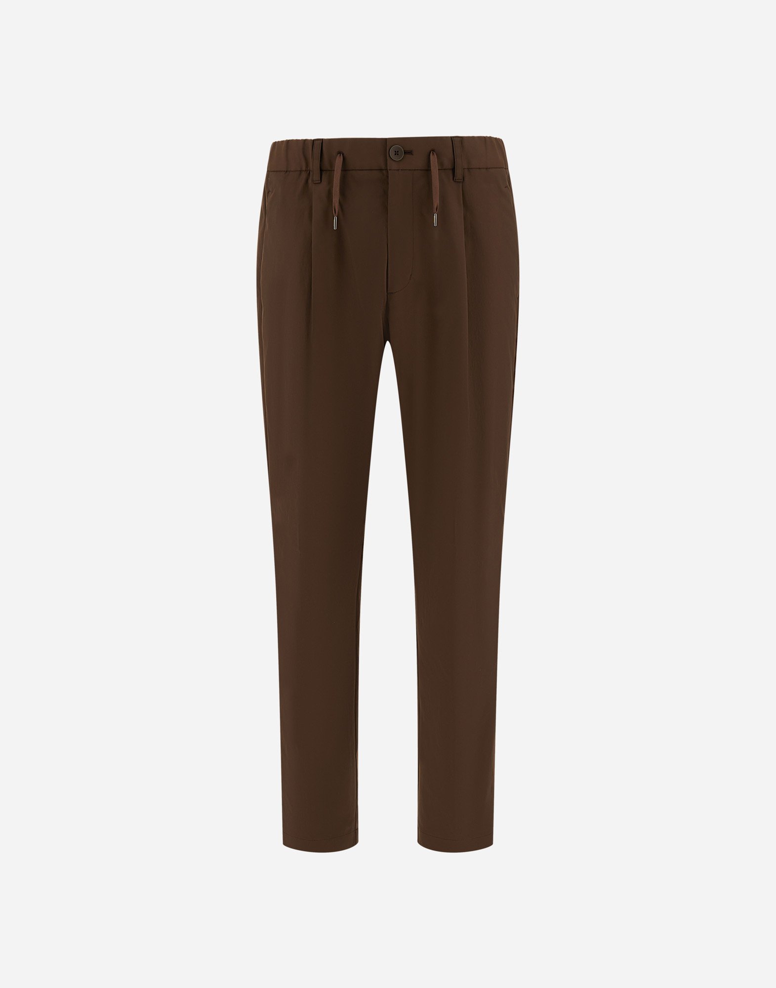 Herno Cotton Feel Trousers In Brown