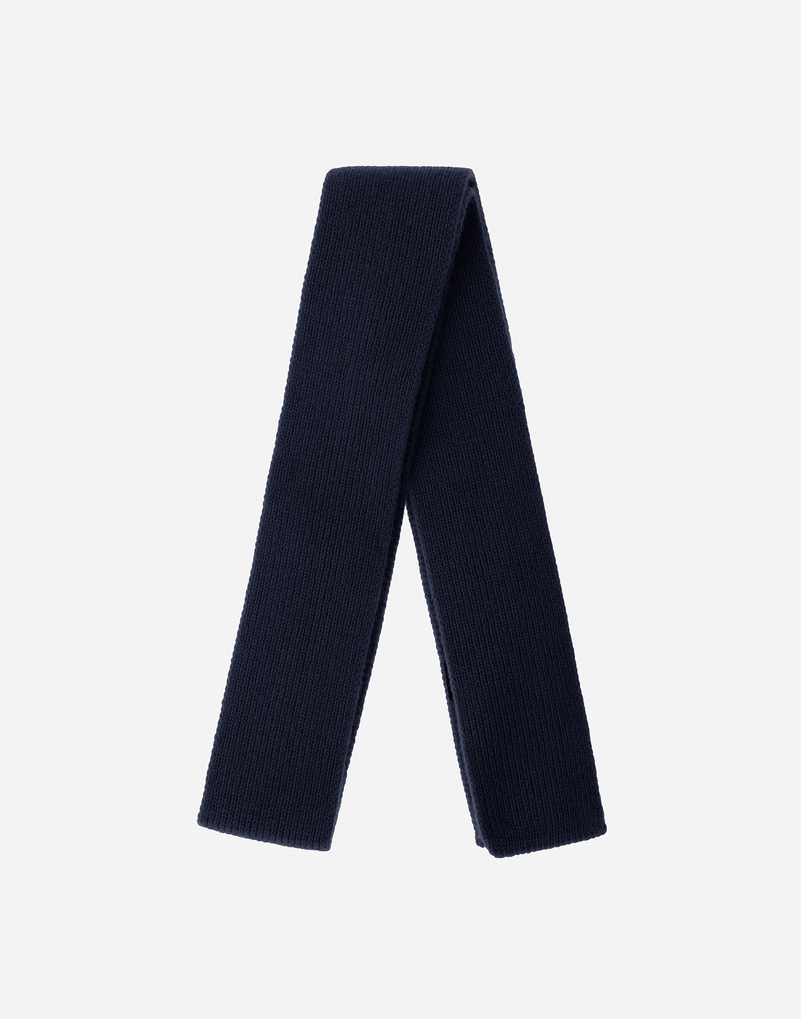 Herno Scarf In Plain Wool G.5 In Blue