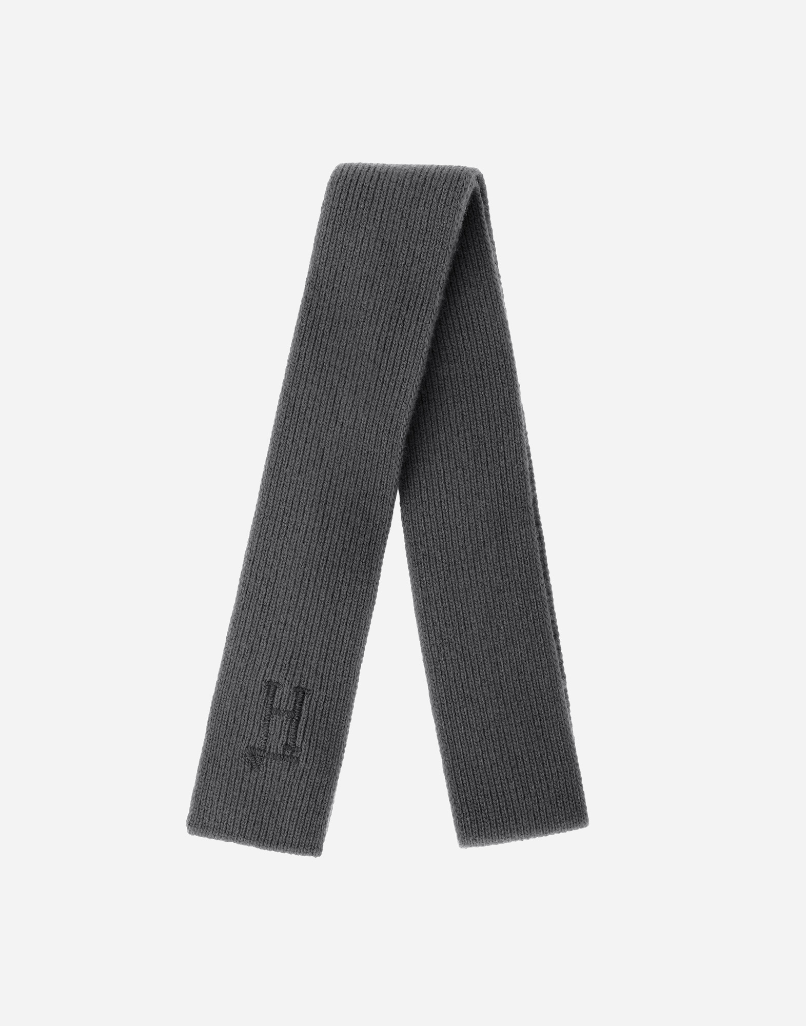 Herno Scarf In Plain Wool G.5 In Gray