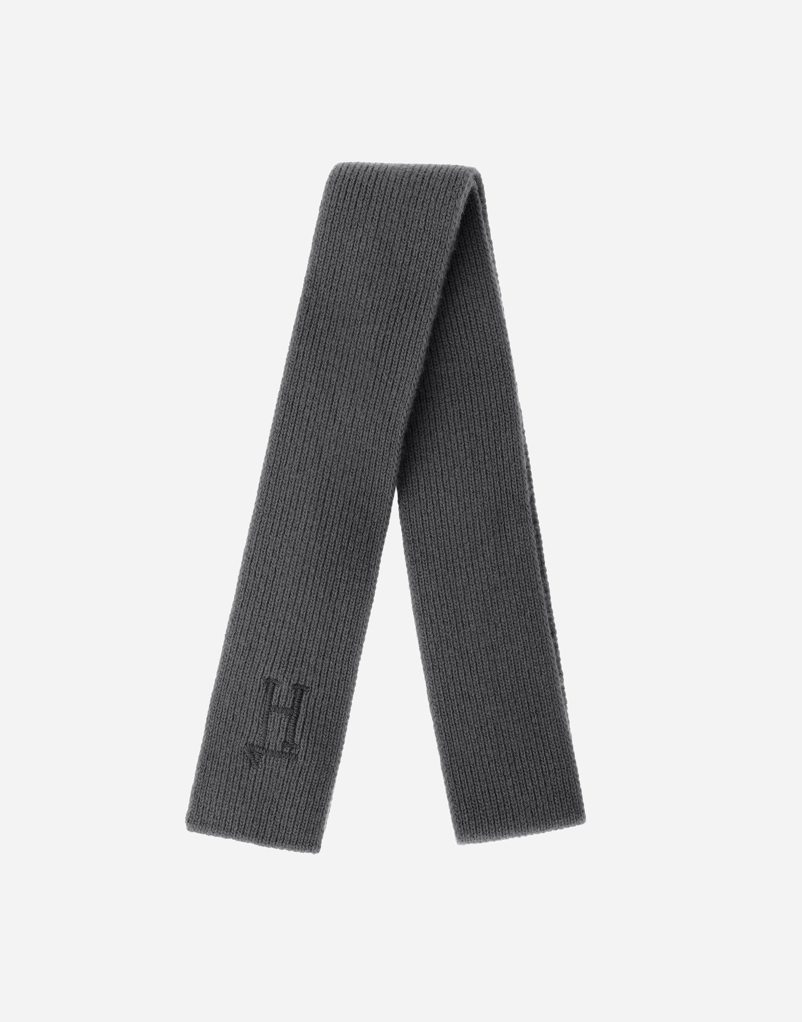 Herno Scarf In Plain Wool G.5 In Gray